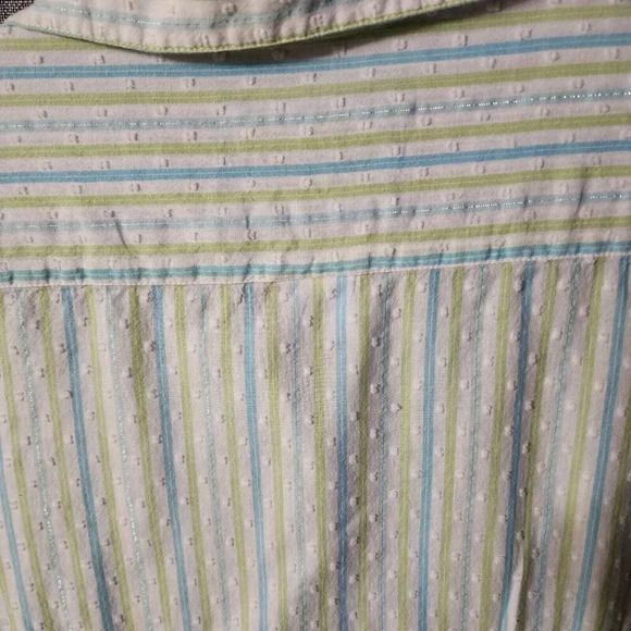 Bleu Bayou Button Down Shirt Women's Large Multicolor 100% Cotton Long Sleeve - Picture 7 of 8